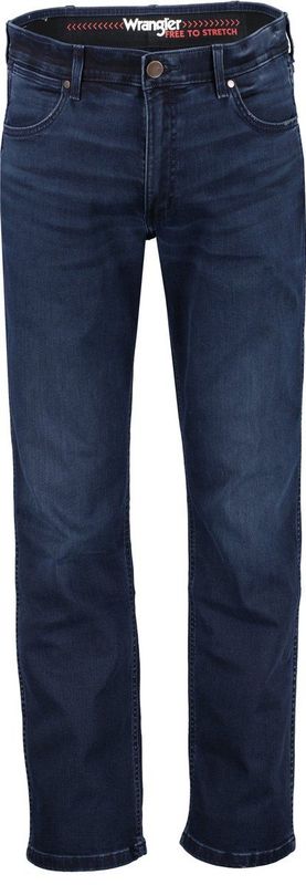 Wrangler Heren Jeans Broeken GREENSBORO regular/straight Fit Blauw Volwassenen