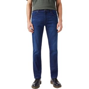 Wrangler Heren Jeans Broeken GREENSBORO regular/straight Fit Blauw Volwassenen