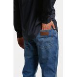 Wrangler River Heren Tapered Fit Jeans Blauw