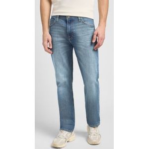 Lee - West - Jeans - Midden- tot Donkerblauw - Katoen/lyocell