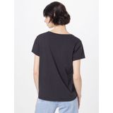 T-shirt - Zwart/Wit - Jersey - V-hals - Korte Mouwen