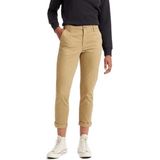 Dockers Weekend Regular Slim Ankle Fit Chino Broek Beige 28 Vrouw