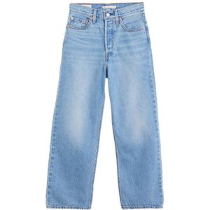 Jeans - Enkellang - Hoge Taille - Katoen - Rechte Pijpen