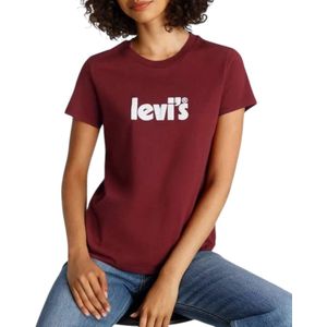 Levi's - Print T-shirt - Bordeaux - Korte Mouwen - Regular Fit