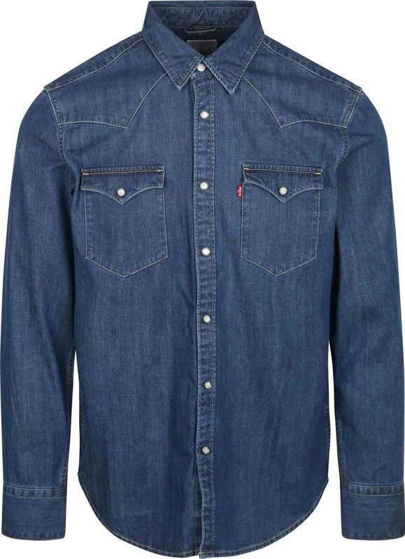 Levi's - Barstow Western Overhemd - Denim - Lange Mouwen - 100% Katoen