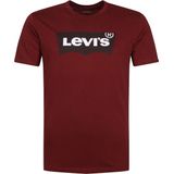 Levi's - T-Shirt Graphic Logo Bordeaux Rood - Heren - Modern-fit