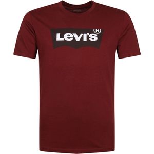 Levi's - T-Shirt Graphic Logo Bordeaux Rood - Heren - Modern-fit