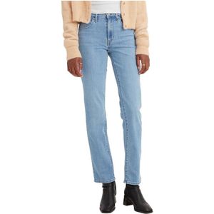 LEVI'S - 724 High Rise Straight - Jeans - Blauw - Denim