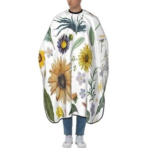 Kappersschort, cape, chrysant, zonnebloem, kappersschort, professionele kapper, kapper, cape, gepersonaliseerd schort voor kinderen, kapper, kapsel