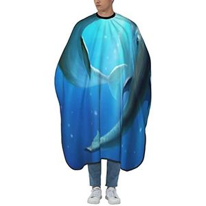 Kappersjurk Dolfijn Onderzeese Wereld Kapper Schort Gepersonaliseerde Kapsel Schort Jurk Antistatische Kapsel Cape Voor Kinderen Mannen Vrouwen