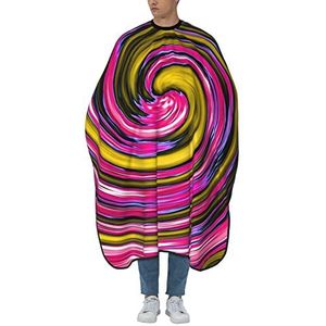 Psychedelische Roze Rainbow Spin Haar Knipcape Professionele Snijden Cape Antistatische Barber Cape Schort Voor Haar Kapsel Knippen