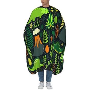 Kapper Schort Verschillende Groene Dinosaurussen Bloem Kapper Schort Cape Waterdichte Kappers Unisex Kappers Salon Cape Voor Kinderen Styling Vrouwen