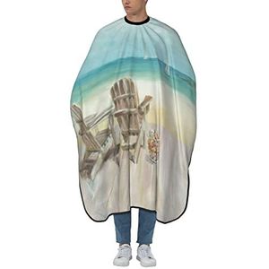 Kapperscape Strand-Ochtend-Aquarel Kunst Salon Cape Universele Kappers Schort Antistatische Kapperscape Voor Haarstyling Salon Volwassenen