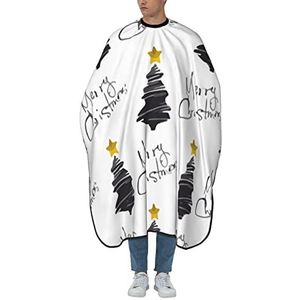 Kappers Schort Doodle Kerstboom Merry Xmas Kapper Cape Waterdichte Haar Snijden Gown Professionele Kapsel Cape Voor Familie Snijden Kleuring