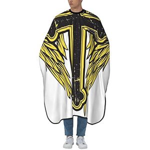 Kapperscape Vleugel Kruis Engel Jezus Kappers Schort Unisex Professionele Kappers Cape Voor Woonkamer Kappers Kapsalon
