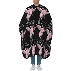 Kappersjurk Don'T Stop Believing My God Pig Hair Cutting Schort Waterdichte Styling Capes Gepersonaliseerde Kappersjurk Voor Kinderen Familie Kappers