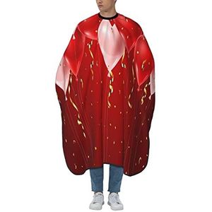 Kapmantel Rode Gelukkige Roze Ballonnen Kappers Capsules Waterdicht Schort Mode Salon Kappers Capsules Voor Volwassenen Vrouwen Salon