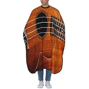 Salon Cape Ukulele Textuur Houten Kapper Schort Cape Waterdichte Kapper Kapper Cape Unisex Schort Voor Styling Haar Knippen Kapsel