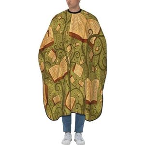 Kapperscape Vintage Boek Groene Salon Cape Antistatische Salon Cape Professionele Kapperscape Voor Salon Volwassenen Kinderen