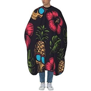 Cape Kapper Snijden Bloem Schedel Ananas Hawaii Kappers Schort Waterdicht Snijden Cape Verstelbaar Schort Voor Styling Kappers Haar