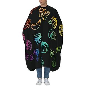 Kapperscape fruit vegetarisme kapper cape originele schort mode kapper schort voor salon haarstyling volwassenen