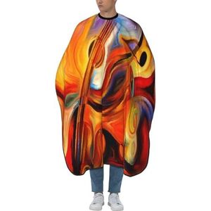 Cape Kapsel Menselijke Muziek Kunst Kleurrijk Schort Kappers Mode Kappers Doek Schort Polyester Kapsel Schort Voor Kappers Styling Salon