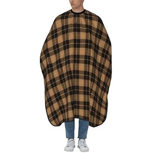 Zwarte Tartan Bruin Tartan Kappers Cape Draagbare Kapsalon Cape Kapper Schort Unisex Haar Cape Voor Haar Kapsel Kapsel Kapsel