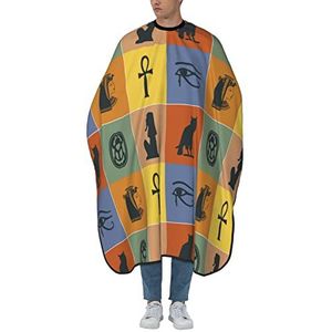 Salon Cape Zwarte Iconen Van Het Oude Egypte Haarknipsel Cape Universele Salon Kappers Cape Mode Schort Voor Kinderen Volwassen Salon