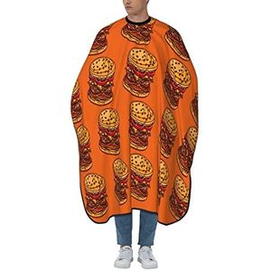 Kapperscape fastfood Hamburger tondeuse jas originele tondeuse schort professioneel schort voor kinderen volwassenen salon