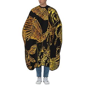 Haarknipcape gouden eenhoorn vliegende hemel verstelbare kappersschort professionele kapsalon cape schort voor kapsels knippen volwassenen