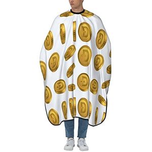 Haar Knippen Schort Gouden Doge Munt Kappers Jurk Gepersonaliseerde Kappers Cape Unisex Kappers Jurk Voor Kinderen Styling Kapper
