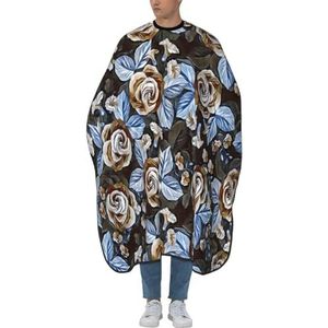 Kappersmantel bloemen blauw roos vintage bloem kappers jurk professionele kapperscape universele haarcape voor kinderen kappers salon