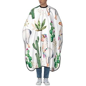 Kapper Kapper Kapsel Cape Cactus Plant Bloem Lama Kappers Gown Waterdichte Kappers Schort Verstelbare Styling Capes Voor Kids Styling Mannen