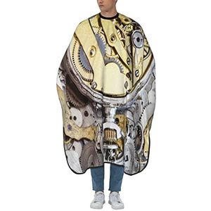 Kappersschort messing uurwerk stapel klok kapper cape gepersonaliseerde kapsel schort jurk professionele haar knippen cape voor kapsalon vrouwen