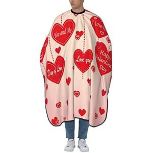 Romantische Liefde Dag Snijden Cape Antistatische Haar Knipbeurt Cape Custom Kappers Schort Kapper Schort Voor Kapsels Kappers Woonkamer