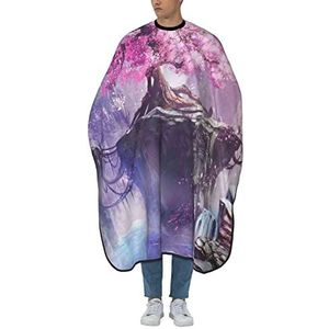 Kersenbloesem schort landschap kapperscape gemakkelijk schoon te maken draagbare kapsalon cape kapper capes voor volwassenen kapsel