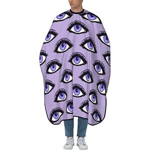 Salon Cape Paars Boze Oog Teardrops Haar Snijden Schort Waterdichte Kappers Salon Cape Unisex Kappers Jurk Voor Familie Mannen Kapsel