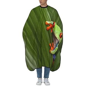 Kappers Jurk Tropische Grappige Boom Kikker Kapperscape Professionele Barber Cape Antistatische Kapsalon Cape Voor Kinderen Haarsnit Haarstyling