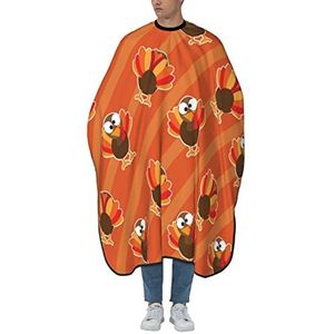 Haarknip Cape Chicken Strepen Oranje Thanksgiving Kapperscape Universeel Schort Mode Salon Kappers Capsules Voor Volwassenen Haarsnit Haarstyling