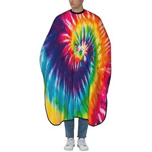 Salon Cape Abstracte Swirl Ontwerp Tie Dye Haar Snijden Schort Waterdichte Volledige Lengte Cape Professionele Schort Voor Kleuren Kids Mannen