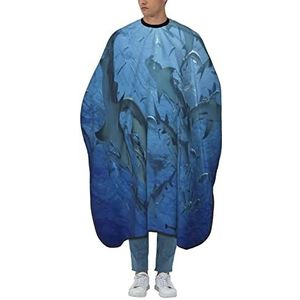 Barber Cape Haai Grappige Onderwater Kappers Cape Waterdichte Kappers Cape Custom Kapper Capes Voor Woonkamer Volwassenen Snijden