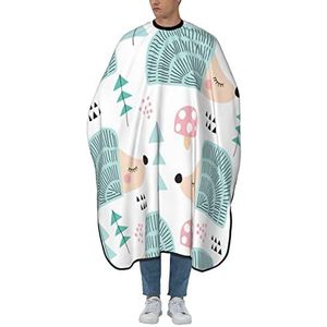 Haar Snijden Schort Blauw Roze Egel Bomen Kapper Kapper Kapsel Cape Professionele Schort Antistatische Kappers Jurk Voor Kinderen Mannen Vrouwen