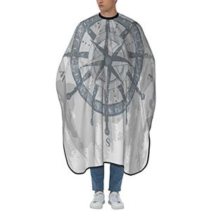 Kappersjurk Nautische Navigatie Grijze Kapper Cape Waterdichte Kapper Jurk Verstelbare Kapper Cape Doek Voor Kinderen Familie Haar Knippen