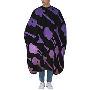Kappers Cape Elektrische Gitaren Paars Galaxy Kapper Schort Polyester Kapsel Verstelbare Kappers Cape Voor Kapper Kappers Kappers Kapsel