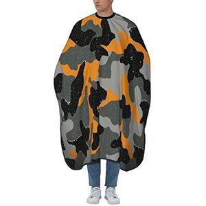 Kapperscape - Camouflage - Universele Kapperscape - Zwart Grijs - Voor Kapsels Knippen Haar
