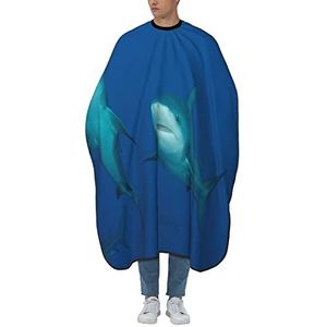Kappersjurk, oceaangolven, haai, kapper, cape, originele styling, schort, verstelbare kapperscape voor kinderen en volwassenen, haarstyling