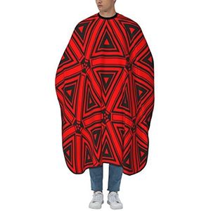 Kappers Cape Geometrische Rode Zwarte Geruite Tartan Kappers Jurk Antistatisch Haarknippen Cape Professioneel Schort Voor Volwassenen Haarknippen Kapsel