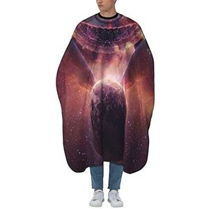 Salon Cape Galaxy Boze Oog Aarde Kapper Schort Cape Vlekbestendig Schort Professionele Kapper Jurk Voor Kappers Snijden Mannen