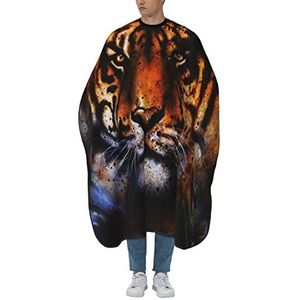 Kapperscape Portret Tijger Gezicht Kappers Jurk Universeel Schort Professionele Styling Schort Voor Volwassenen Kapsel Vrouwen