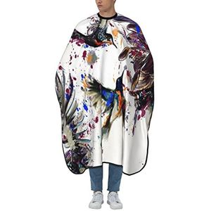 Kapperscape lelie bloemen vogels kunst snijcape polyester kapsalon cape professionele kappersjurk voor haarstyling salon kapsel
